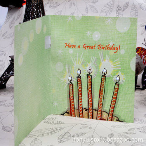 Voice greeting card with human voice chip as the music aspect, pre-recording the music to the IC